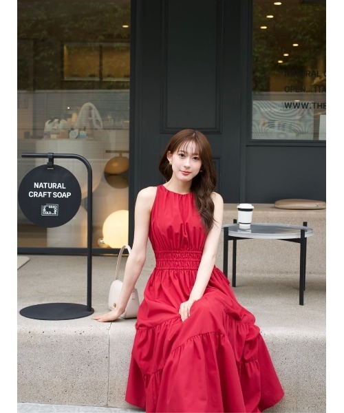 Riviera Bow Tiered Long Dress（ワンピース）｜Her lip to