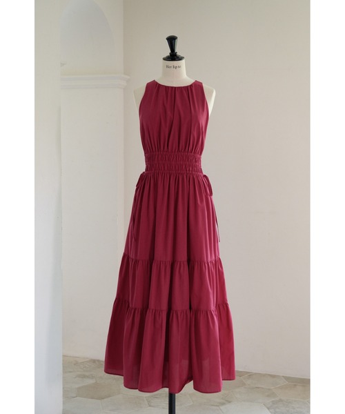 Her lip to ワンピース Riviera Bow Tiered Long Dress : ZOZOTOWN
