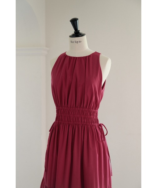 Her lip to ワンピース Riviera Bow Tiered Long Dress : ZOZOTOWN