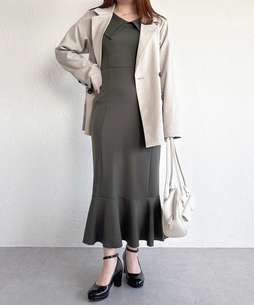 「apres jour」 長袖ワンピース X-LARGE ブラック レディース_画像2