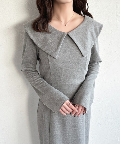 「apres jour」 長袖ワンピース X-LARGE ブラック レディース_画像6