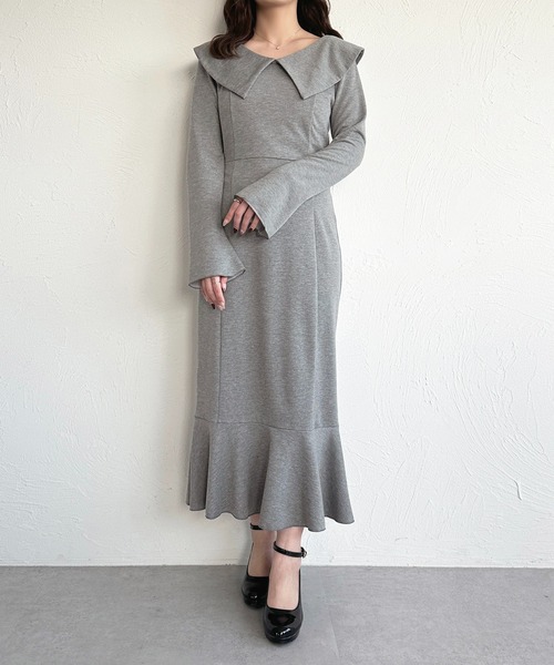 「apres jour」 長袖ワンピース X-LARGE ブラック レディース_画像9