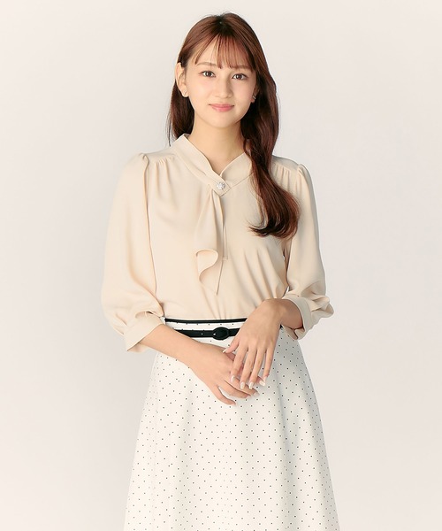 「LAISSE PASSE」 7分袖ブラウス MEDIUM ベージュ レディース