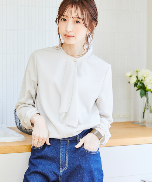 「CROSS FUNCTION」 長袖カットソー M ベージュ レディース