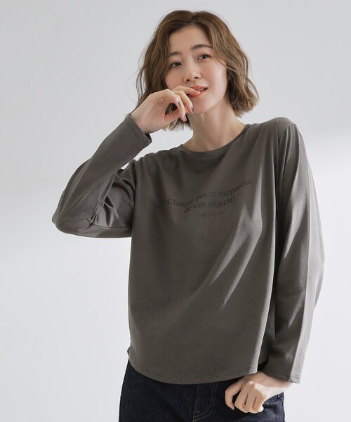 grove（グローブ） tシャツ 「UVカット」ロゴアソートベーシックロンT