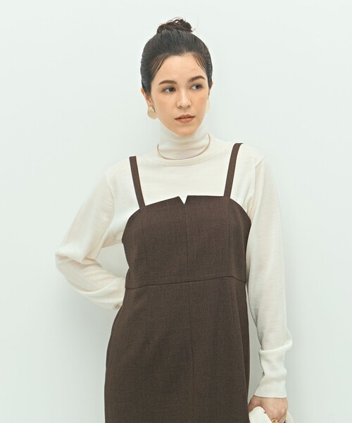 NOLLEY'S（ノーリーズ） ワンピース ウォッシャブルウール調ストレッチ