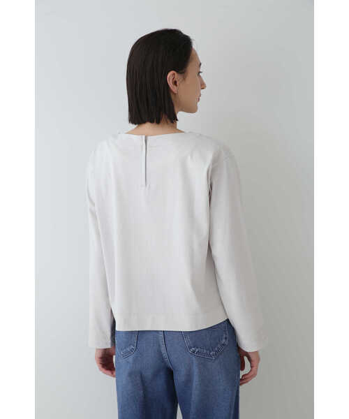 「human woman」 長(zhǎng)袖カットソー MEDIUM グレー レディース