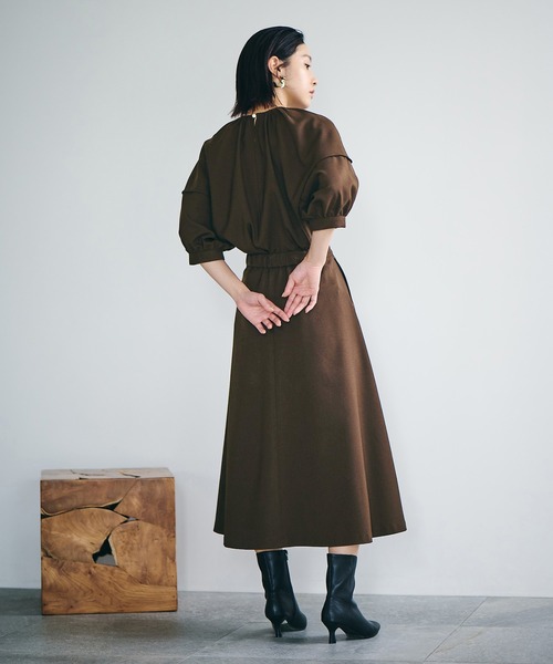 「VIS」 半袖ブラウス FREE ダークブラウン レディース_画像5