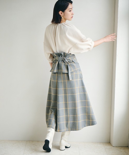 「VIS」 半袖ブラウス FREE ダークブラウン レディース_画像8