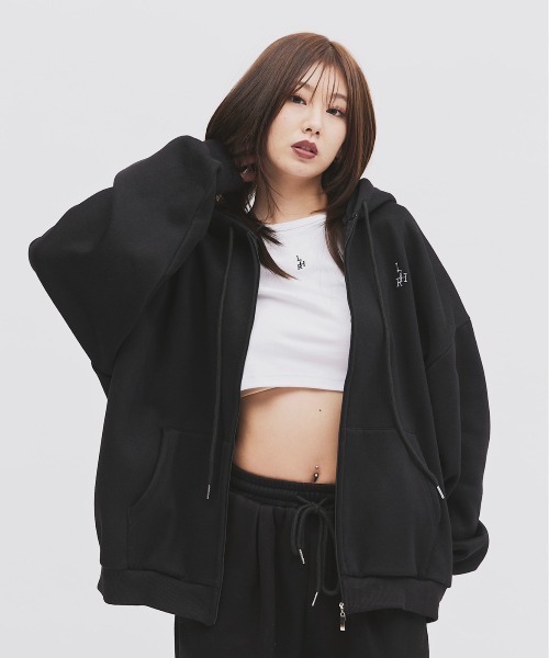17HR（セブンティーンアワーズ） ジップアップパーカー FREE ブラック