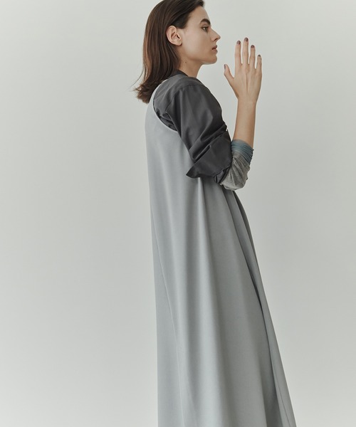 ワンピース スリーブレスツイルAラインドレス / Sleeveless Twill A-line Dressの画像