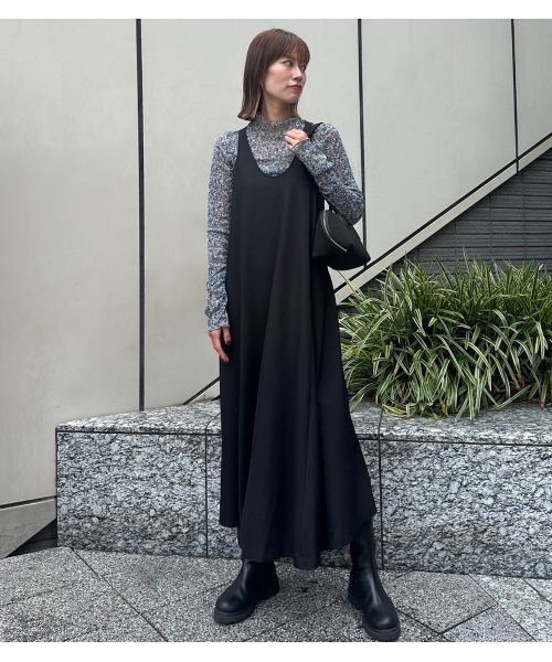 ワンピース スリーブレスツイルAラインドレス / Sleeveless Twill A-line Dressの画像