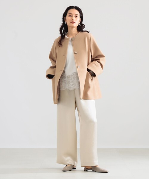 Demi-Luxe BEAMS(デミルクス ビームス) ノーカラーコート コート Demi-Luxe BEAMS(デミルクス ビームス) ノーカラーコート コート