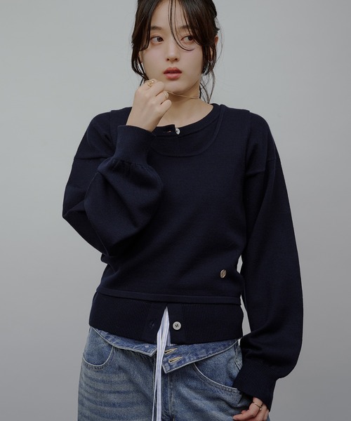 MUHET（ミュエータ） カーディガン 「set item」tank top ＆ crew neck