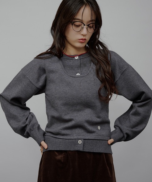 美品　希少　クレージュ　ロゴ　ニット　タンクトップ　カーディガン　M コットン LANDMARK IN HARAJUKU カーディガン/ グレージュ – Mrs. GREEN APPLE