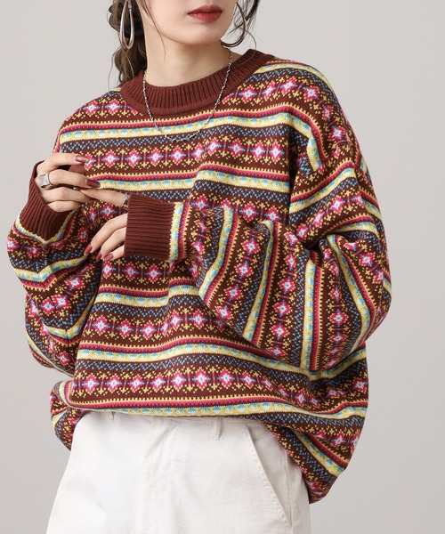 FILA（フィラ） ニット セーター フェアアイルセーター レディース