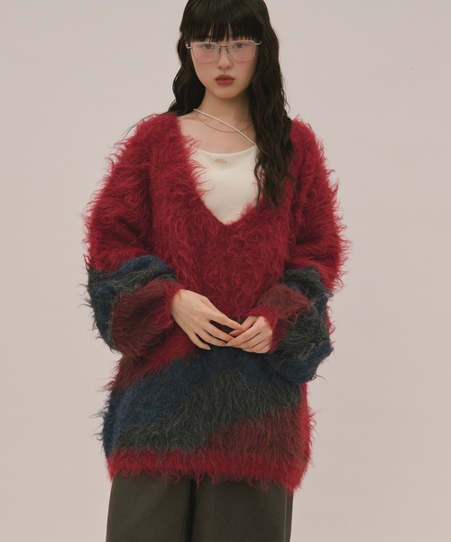 loin nuit ニット セーター nuance Uneck knit / ニュアンスユーネック