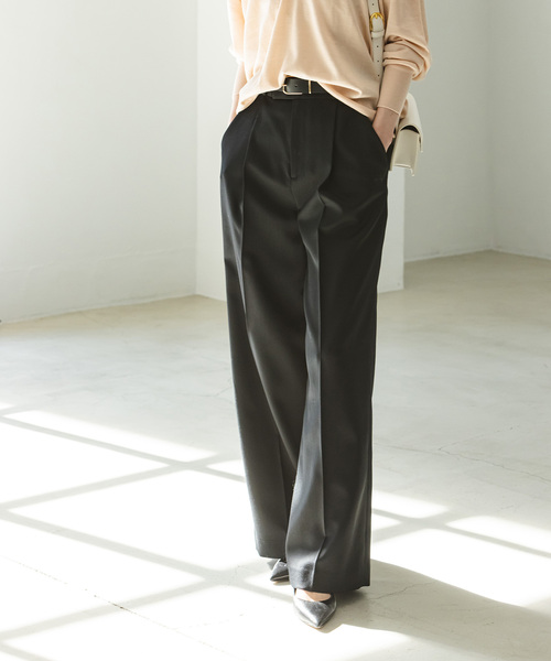 ノーブル　ワイドパンツ NOBLE（ノーブル） パンツ 36 ブラック レディース : ZOZOTOWN Yahoo