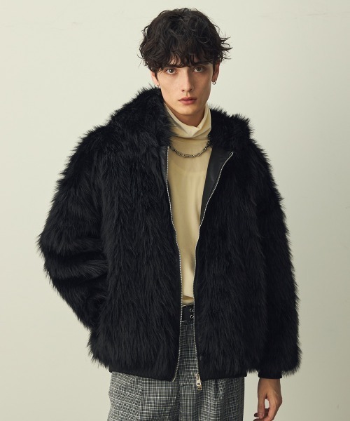 Shoowtime（ショウタイム） ブルゾン アウター Double Zip Eco Fur
