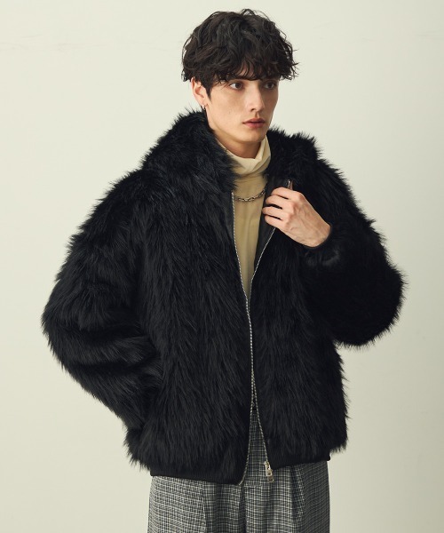 Shoowtime（ショウタイム） ブルゾン アウター Double Zip Eco Fur