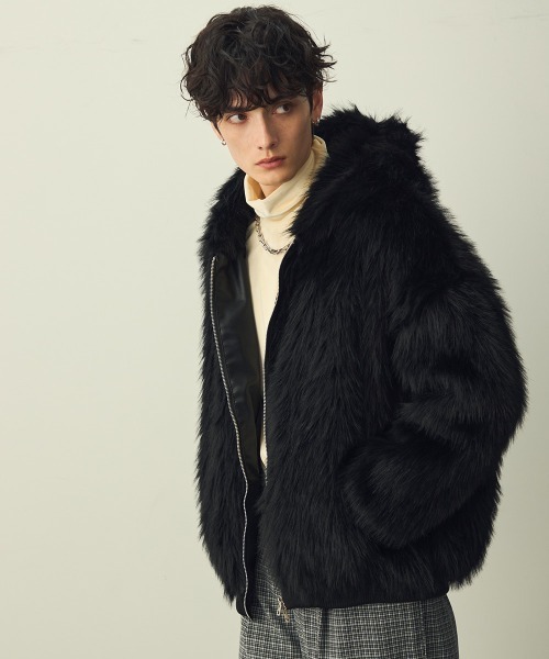 Shoowtime（ショウタイム） ブルゾン アウター Double Zip Eco Fur
