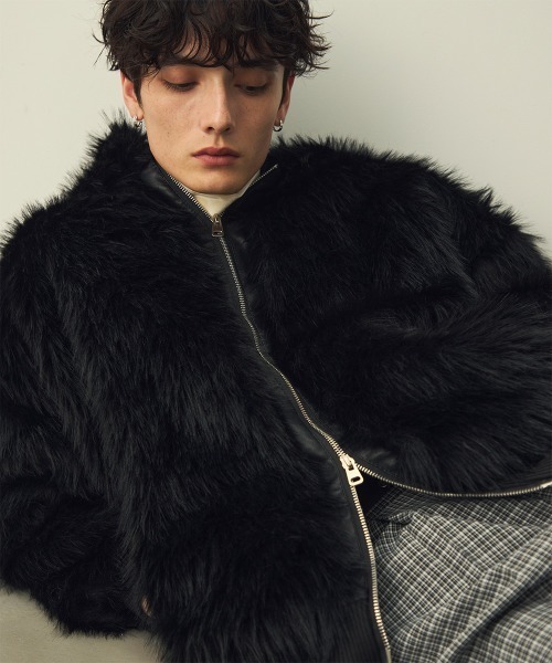 Shoowtime（ショウタイム） ブルゾン アウター Double Zip Eco Fur