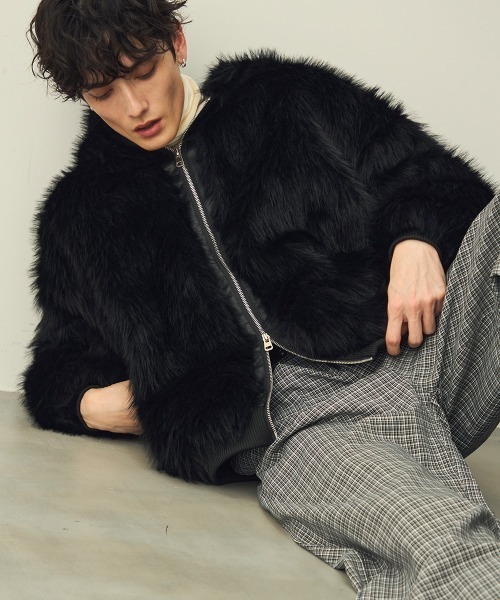 Shoowtime（ショウタイム） ブルゾン アウター Double Zip Eco Fur