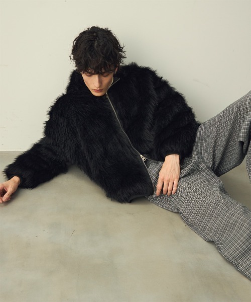 Shoowtime（ショウタイム） ブルゾン アウター Double Zip Eco Fur