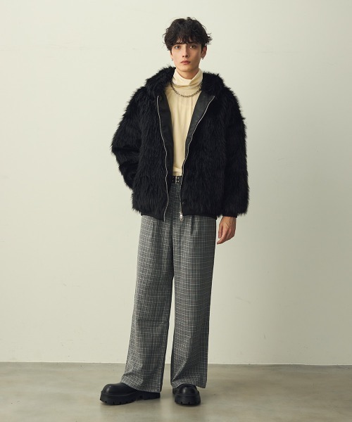 Shoowtime（ショウタイム） ブルゾン アウター Double Zip Eco Fur