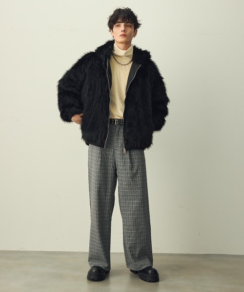 Shoowtime（ショウタイム） ブルゾン アウター Double Zip Eco Fur