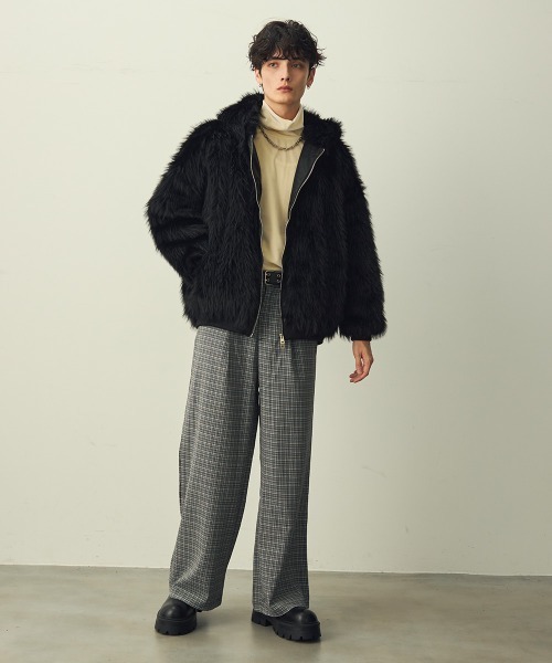 Shoowtime（ショウタイム） ブルゾン アウター Double Zip Eco Fur