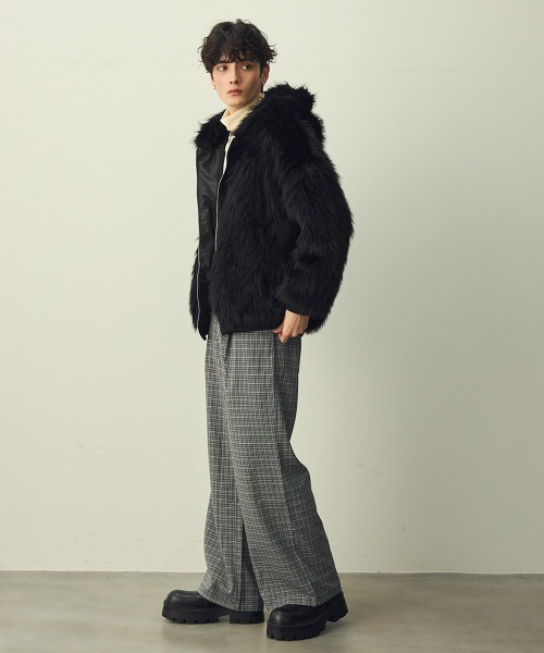 Shoowtime（ショウタイム） ブルゾン アウター Double Zip Eco Fur