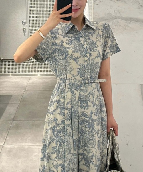 「Doula Doula」 半袖ワンピース FREE ブルー レディース_画像4