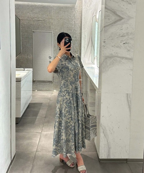 「Doula Doula」 半袖ワンピース FREE ブルー レディース_画像5