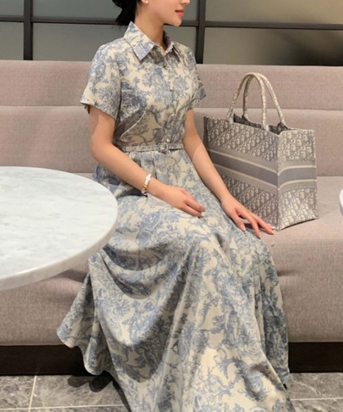 「Doula Doula」 半袖ワンピース FREE ブルー レディース_画像6