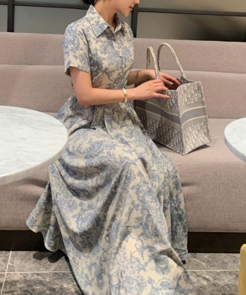 「Doula Doula」 半袖ワンピース FREE ブルー レディース_画像7