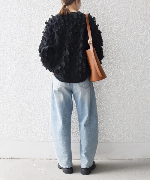 SHIPS any ニット セーター any:「手洗い可能」フリンジ デザイン プル