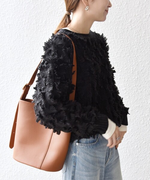 SHIPS any ニット セーター any:「手洗い可能」フリンジ デザイン プル