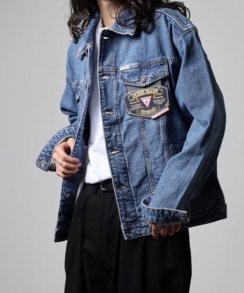 デニムジャケット gジャン GUESS JEANS GJ MENS OVERSIZE TRUCKER