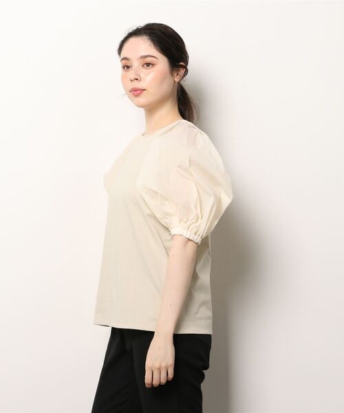 「Demi-Luxe BEAMS」 半袖カットソー ONE SIZE ベージュ レディース_画像4