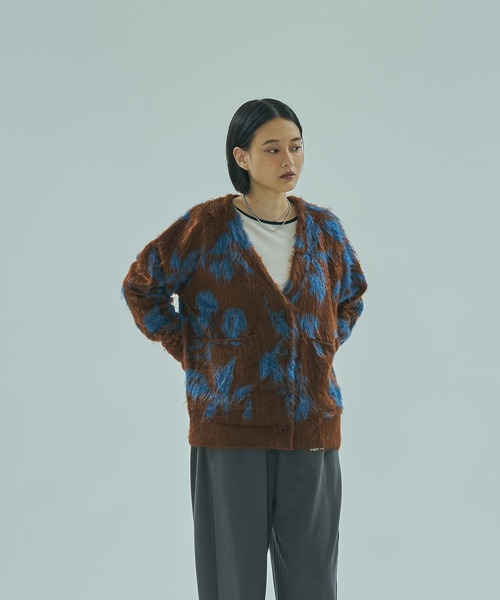 ROSE BUD（ローズバッド） カーディガン FLOWER JACQUARD CARDIGAN