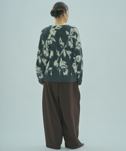 ROSE BUD（ローズバッド） カーディガン FLOWER JACQUARD CARDIGAN
