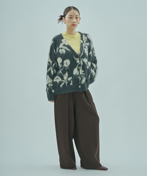 ROSE BUD（ローズバッド） カーディガン FLOWER JACQUARD CARDIGAN