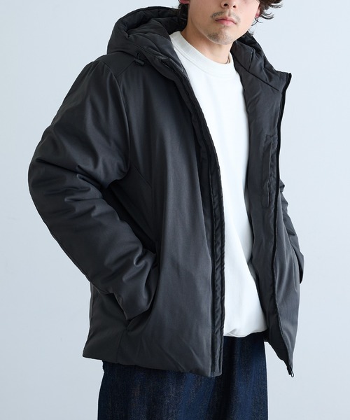 レオナール　中綿フーデッドコート　大きいサイズ　トリム　内側フリース　サイズ50 MAGASIN DE MODE HAUS コート ジャケット 「HAUS」9452889 コットン