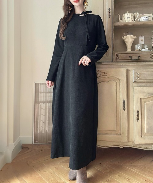 「Meiru」 長袖ワンピース SMALL ブラウン レディース_画像3