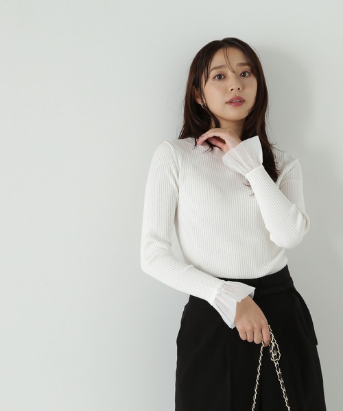 「NATURAL BEAUTY BASIC」 長袖ニット FREE ホワイト系その他 レディース_画像7