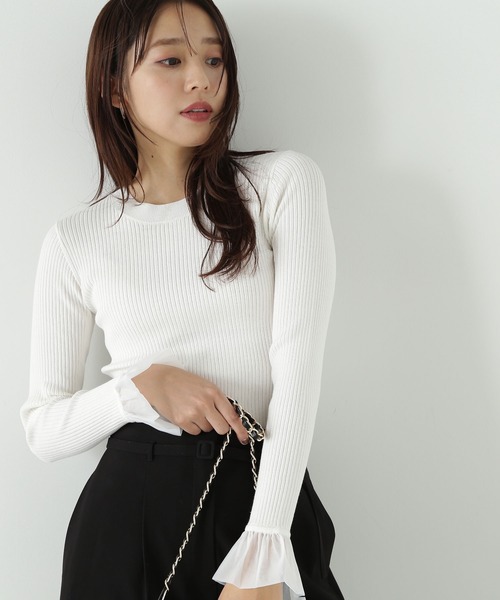 「NATURAL BEAUTY BASIC」 長袖ニット FREE ホワイト系その他 レディース_画像8