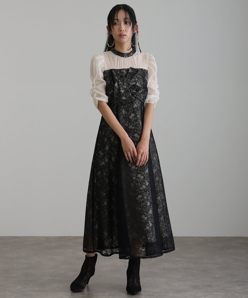 atlo（アトロ） ドレス 結婚式二次会パーティードレスロングと袖あり