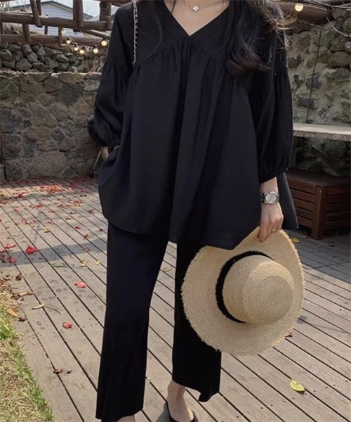 「Dream garden」 長袖ブラウス L ホワイト レディース_画像5