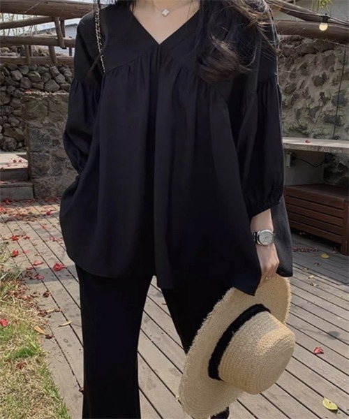 「Dream garden」 長袖ブラウス L ホワイト レディース_画像7